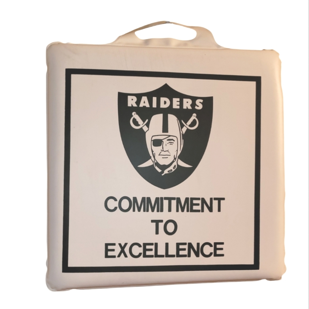 2 Vintage Oakland/Las Vegas Raiders Football Seat Cushions